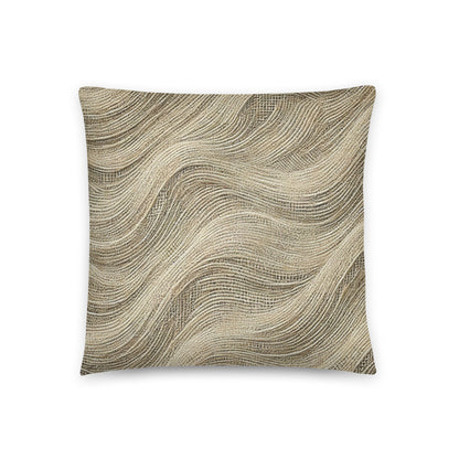 coussin ondulé beige