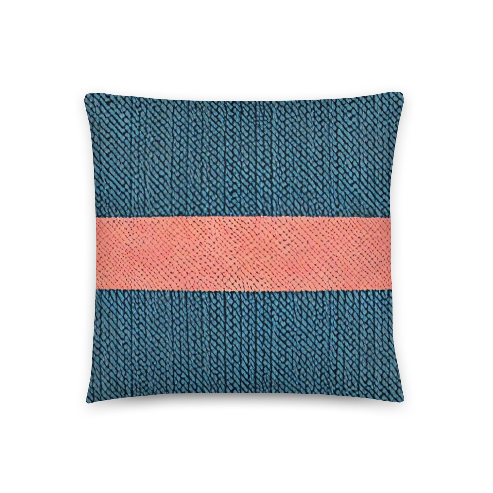 coussin rayure rose