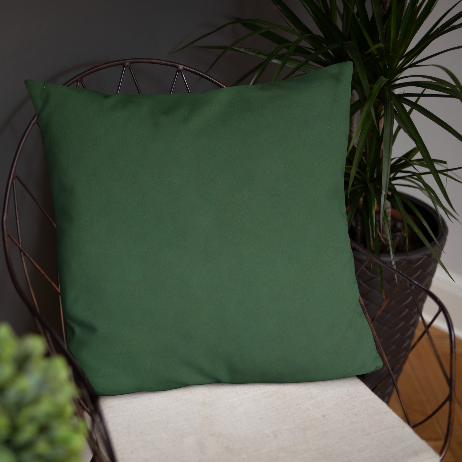 coussin vert