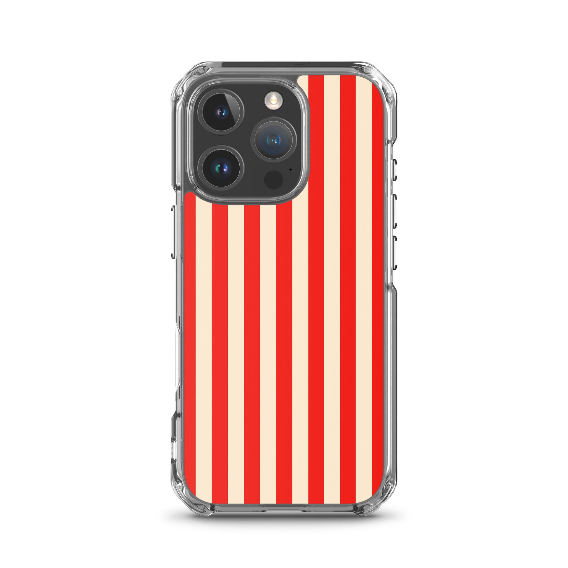 coque iphone rayure rouge et beige