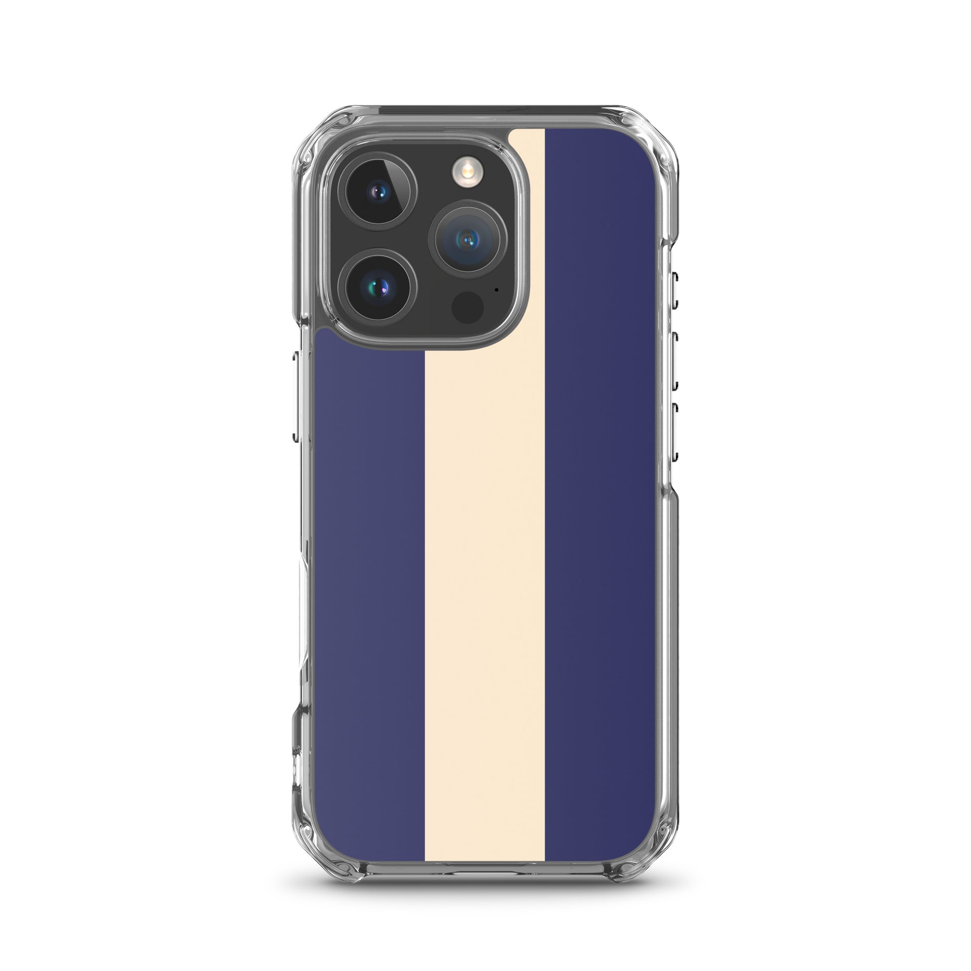 coque iphone rayure bleu et beige