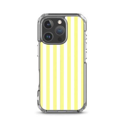 coque iphone rayure jaune et blanc