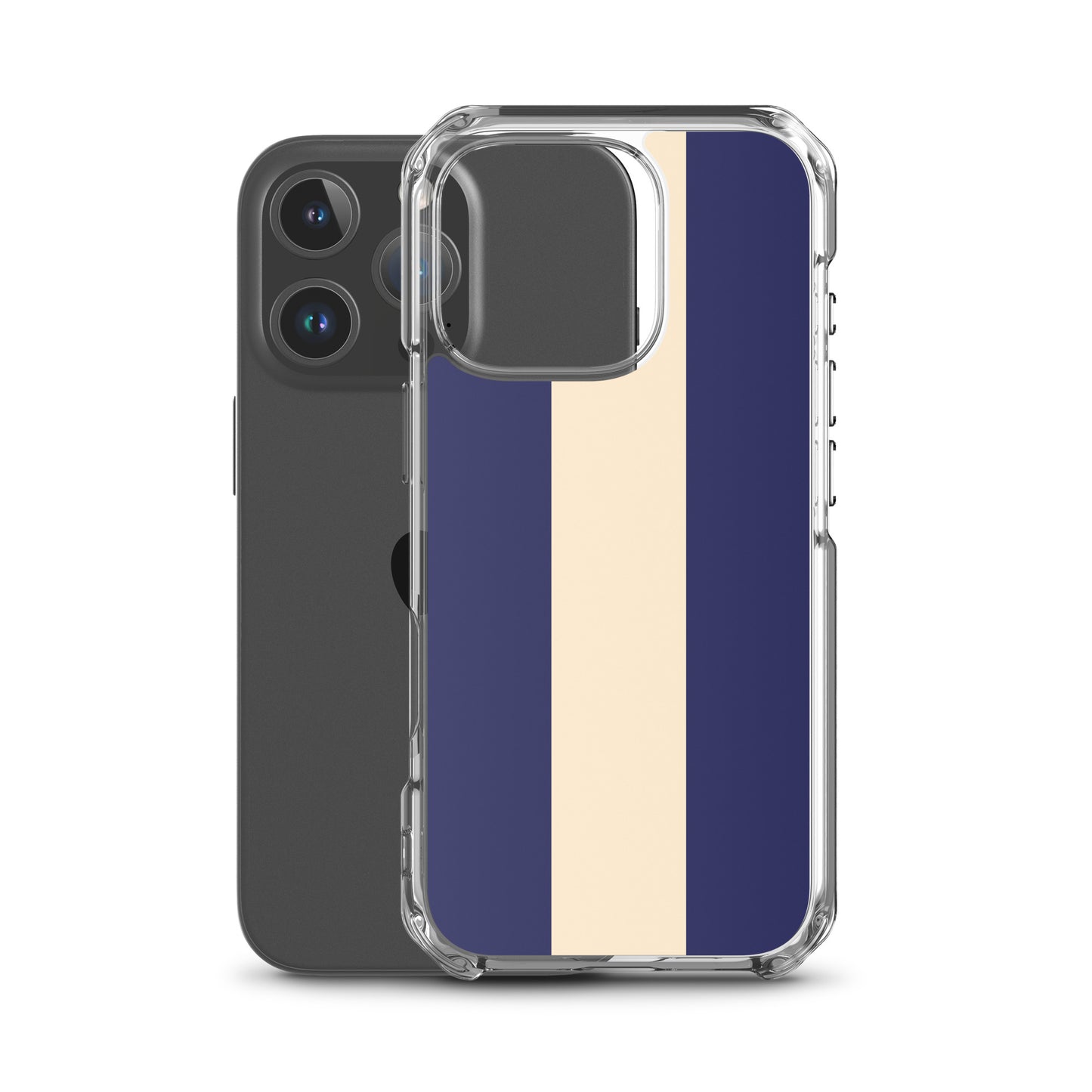 coque iphone rayure bleu et beige