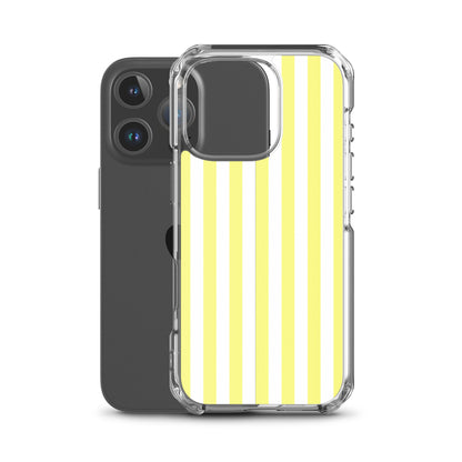 coque iphone rayure jaune et blanc