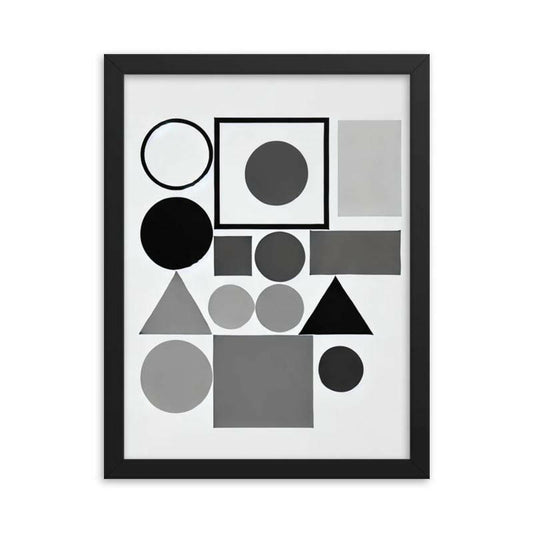 poster geometrique cadre noir