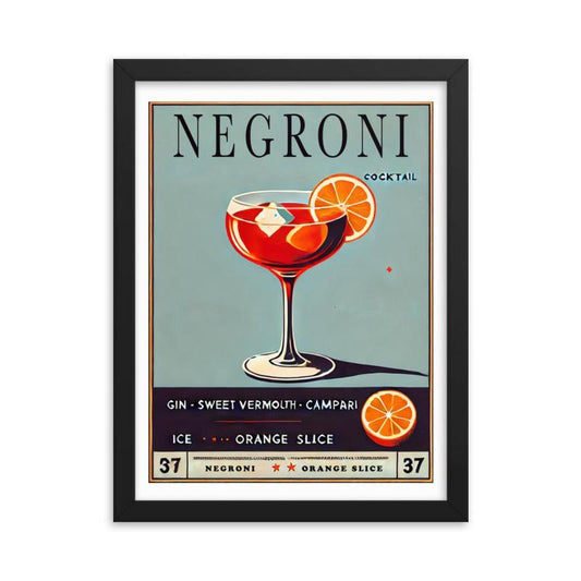 poster cadre noir negroni recette