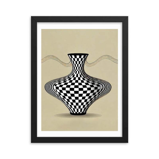 poster vase illusion fond beige