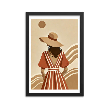 poster femme au soleil