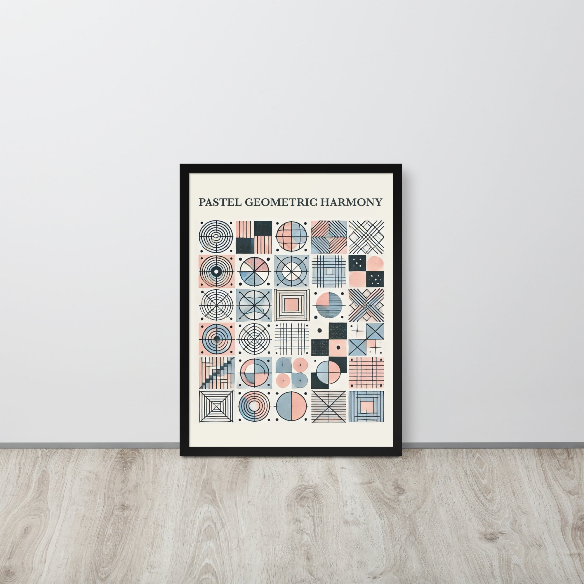 affiche grid rose et bleu