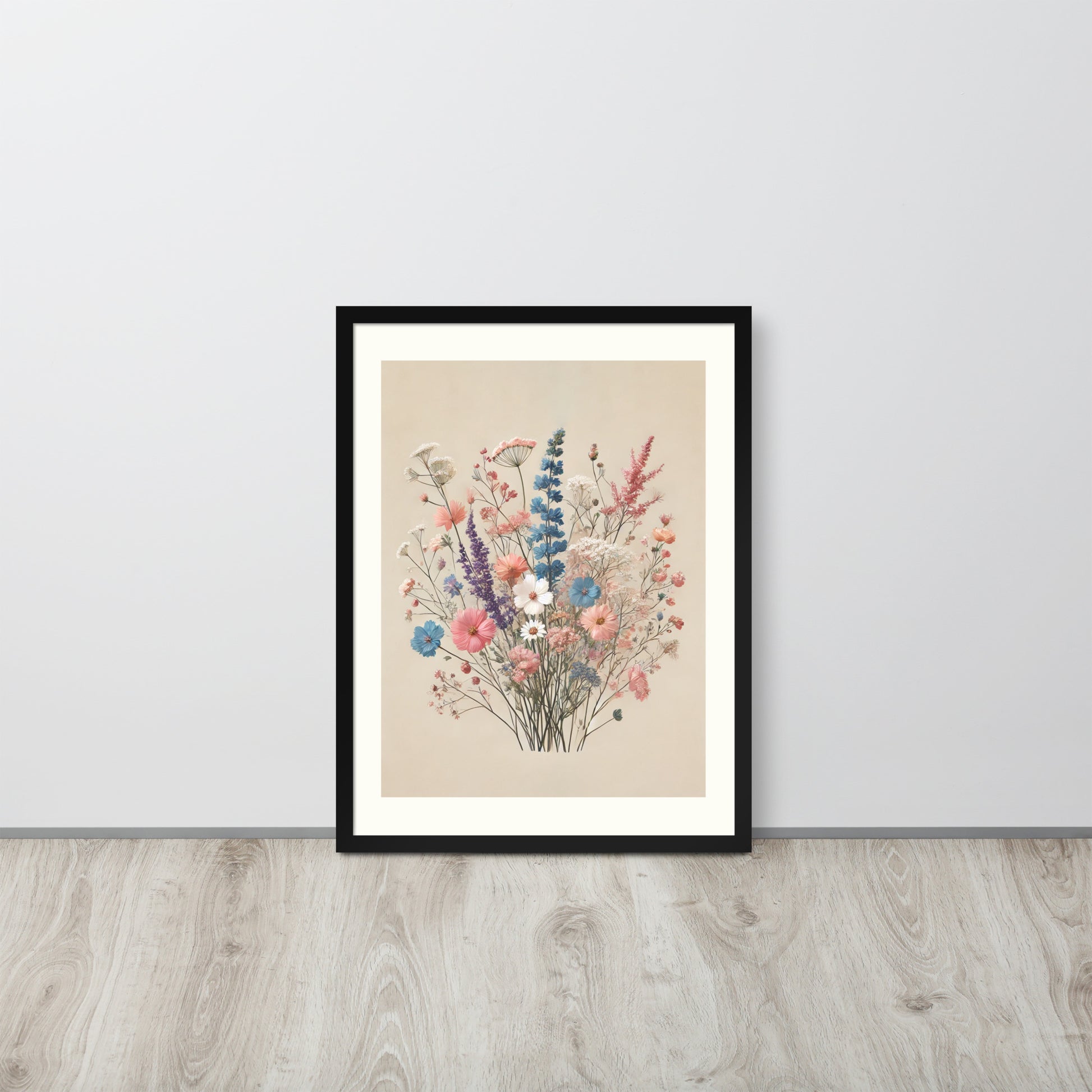 poster bouquet fleur pastel