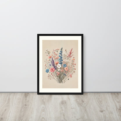 poster bouquet fleur pastel