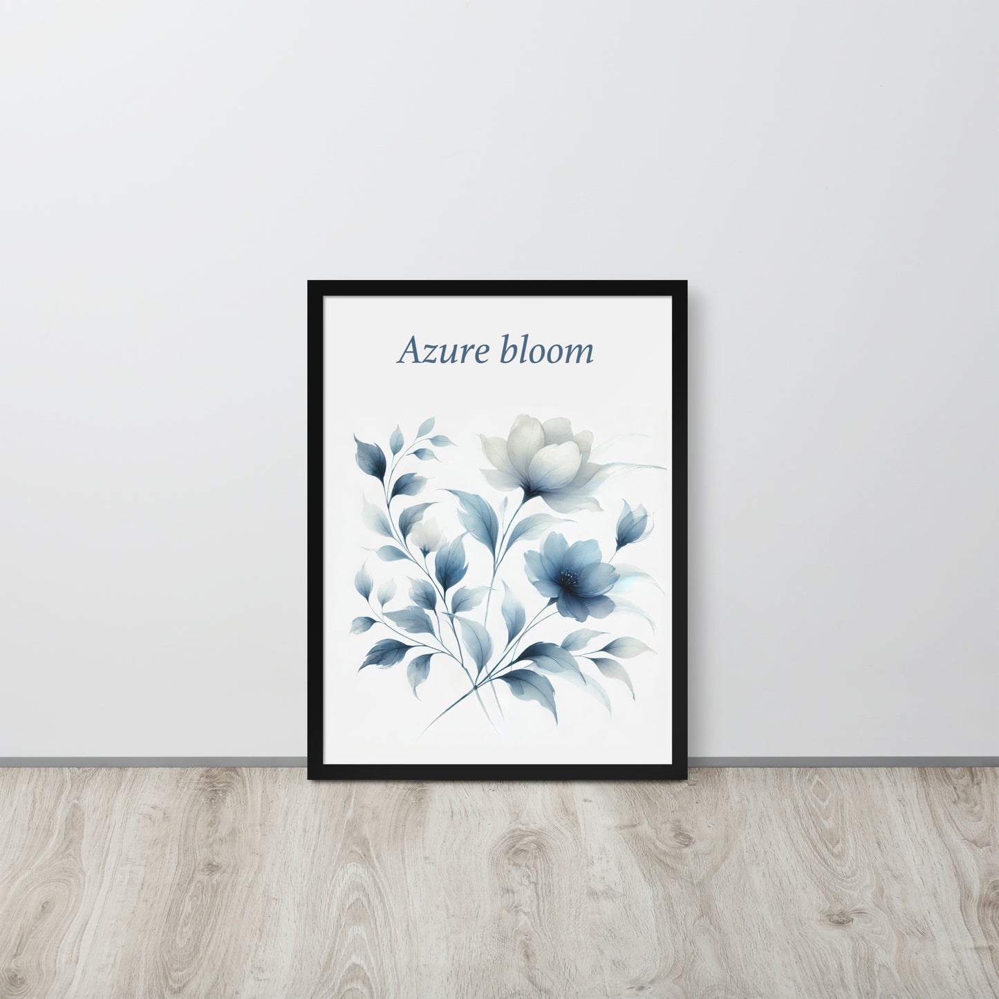 affiche fleur bleu