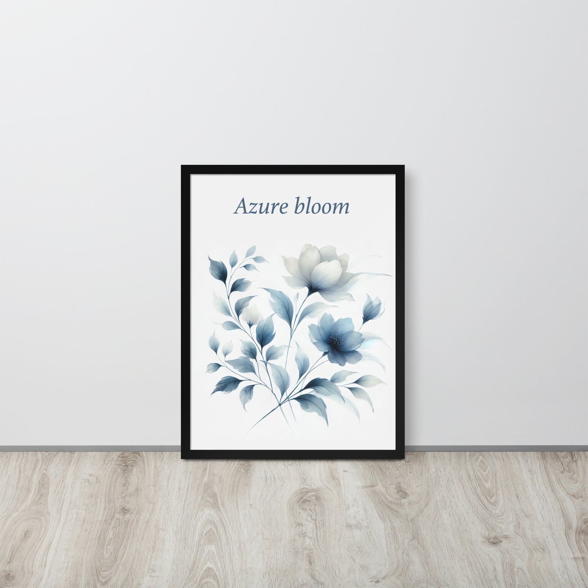 affiche fleur bleu