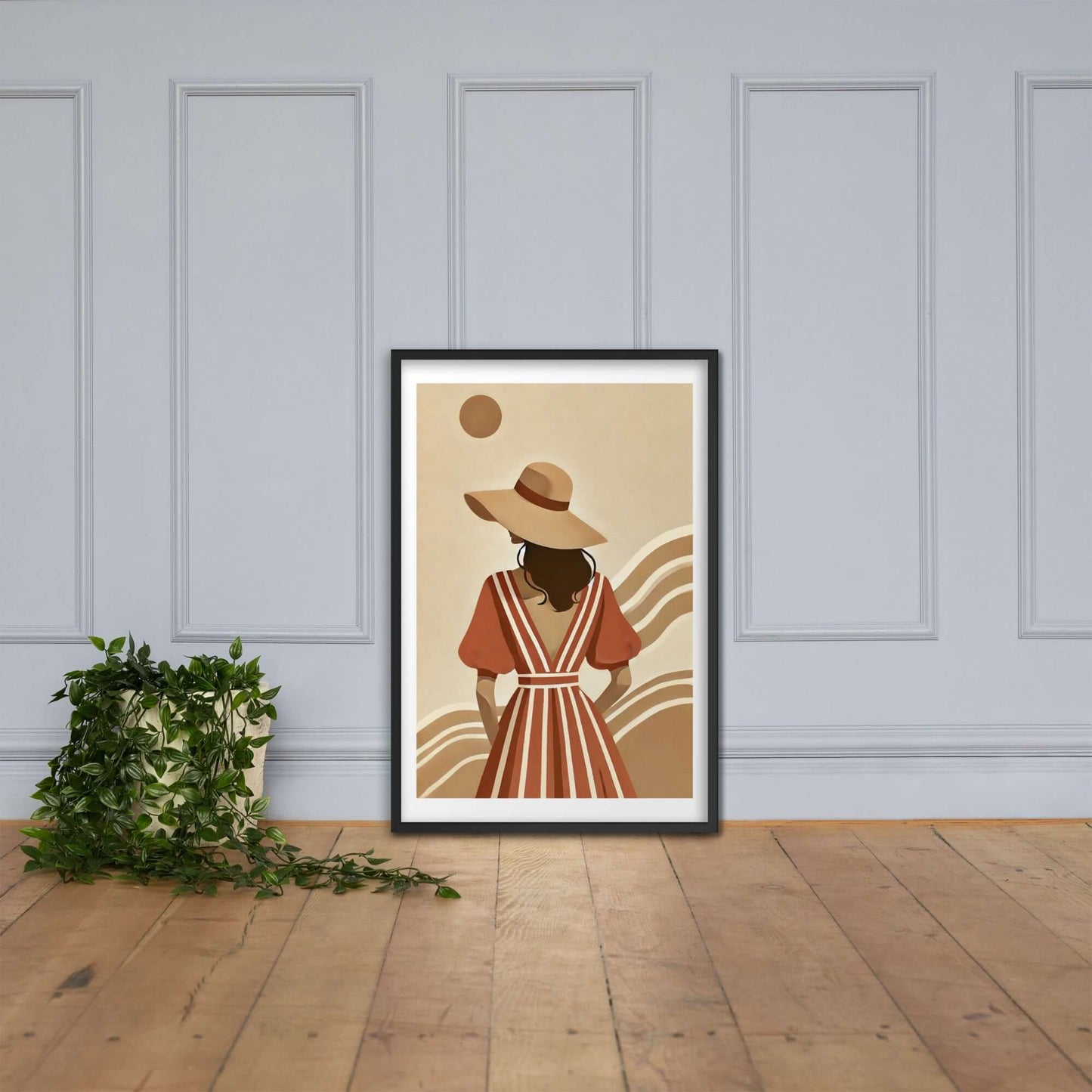 poster femme au soleil