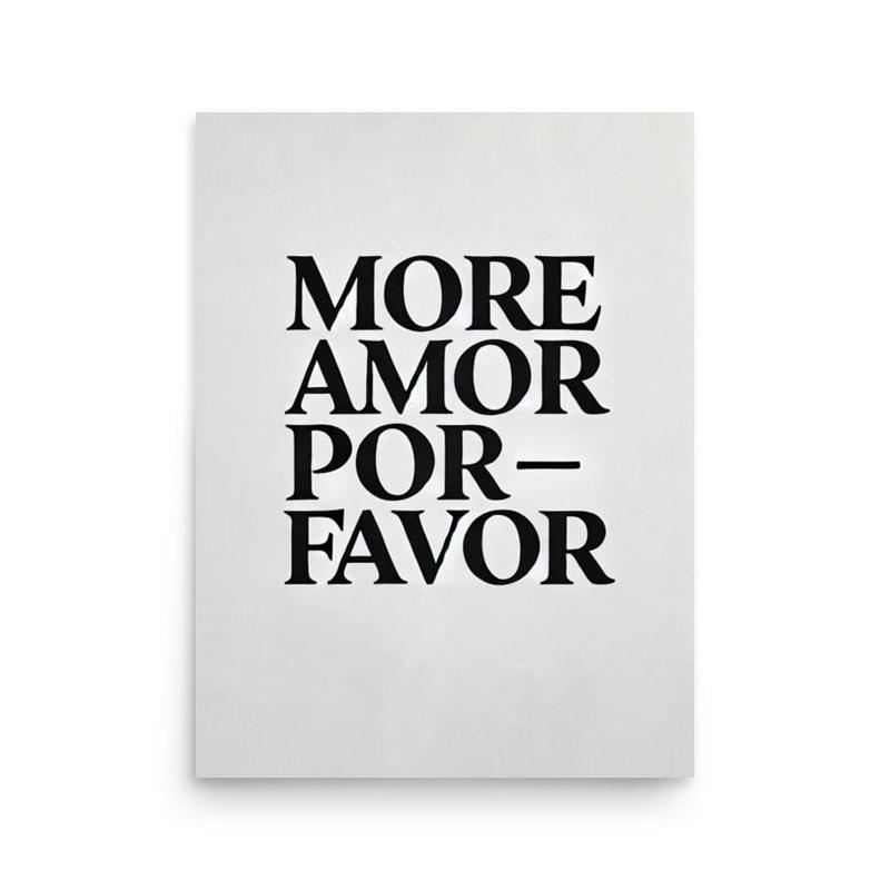 affiche more amor por favor