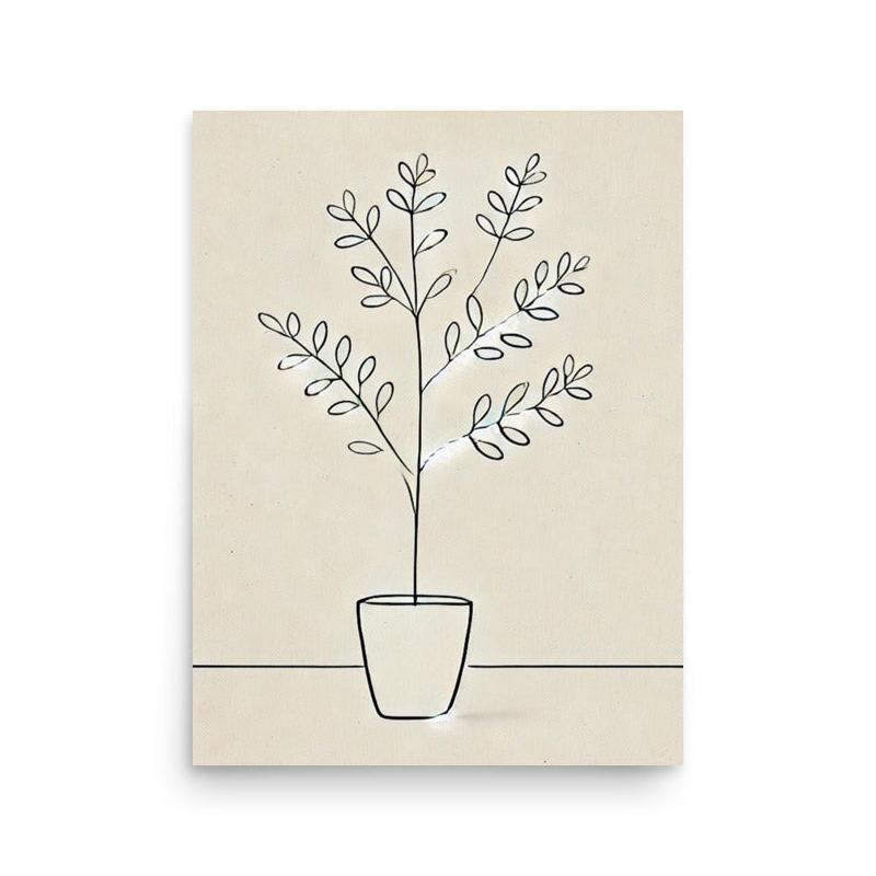 poster plante minimaliste