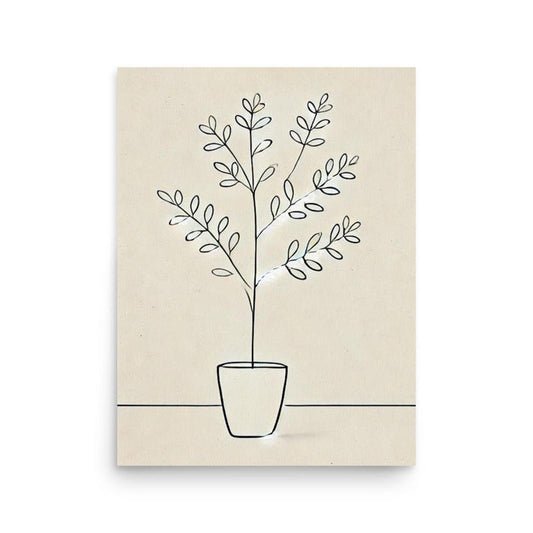 poster plante minimaliste