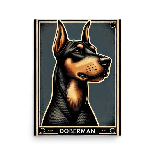 portrait doberman