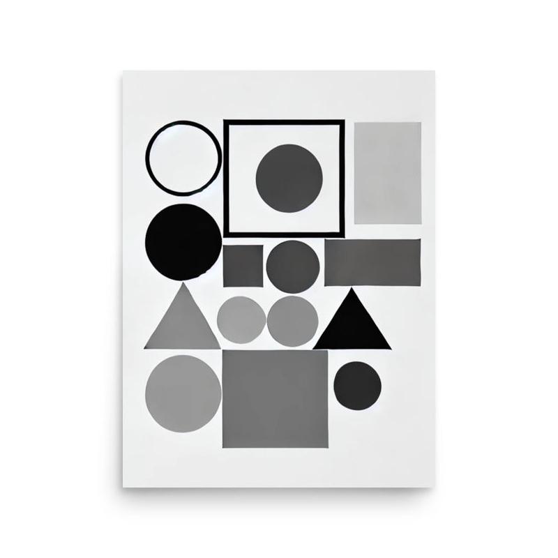 poster geometrique noir et blanc