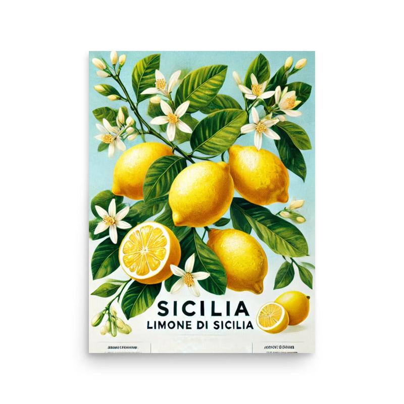 affiche citron sicile