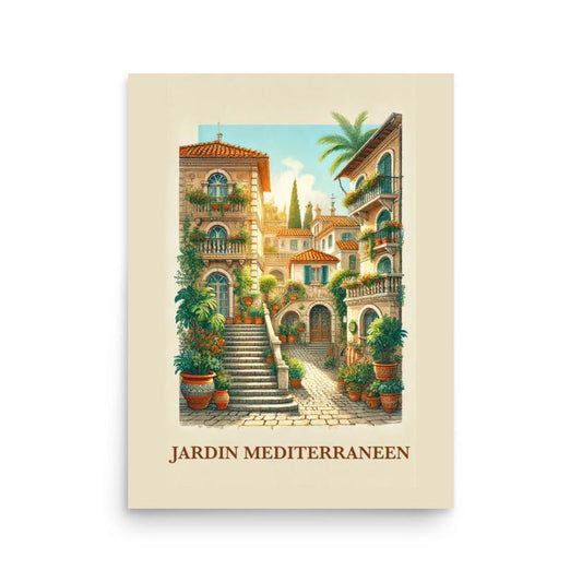 poster jardin mediterranée