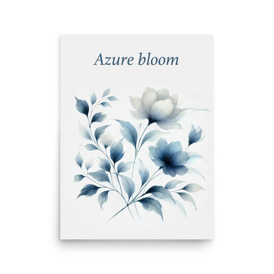 poster floral azure