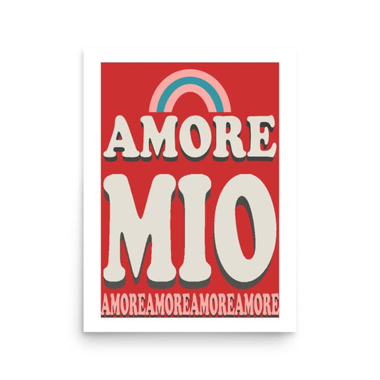 affiche amore mio rouge