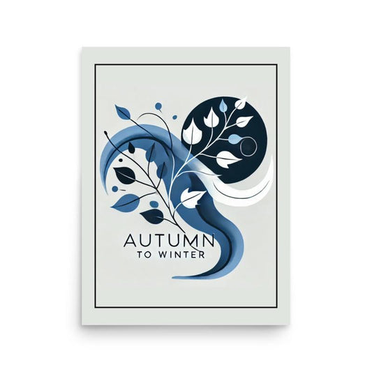 poster bleu automne