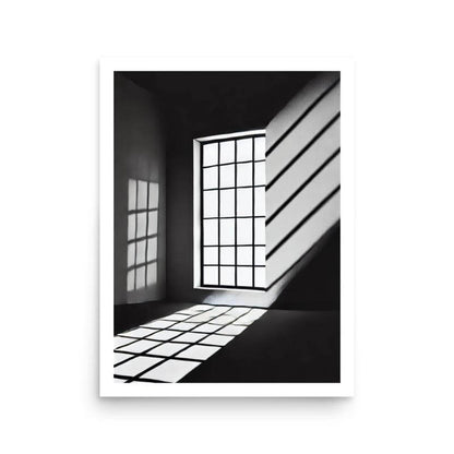 poster fenetres noir et blanc