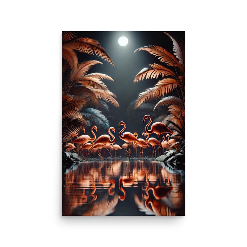 poster flamant rose