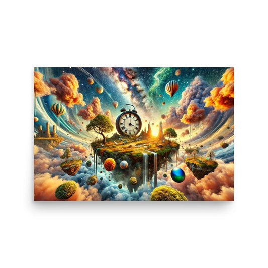 poster surrealiste horloge