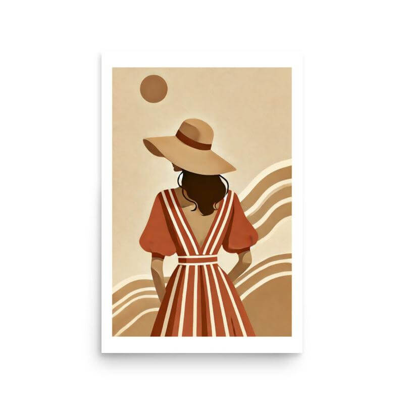 poster femme au soleil