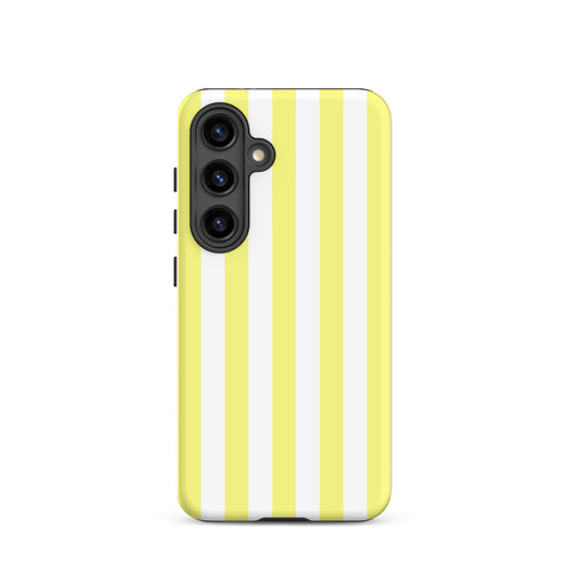 coque samsung rayure jaune et blanc