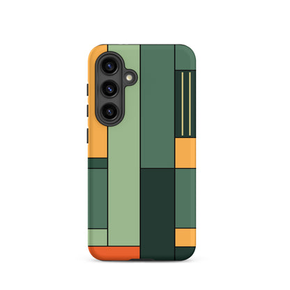 coque samsung vert orange et jaune