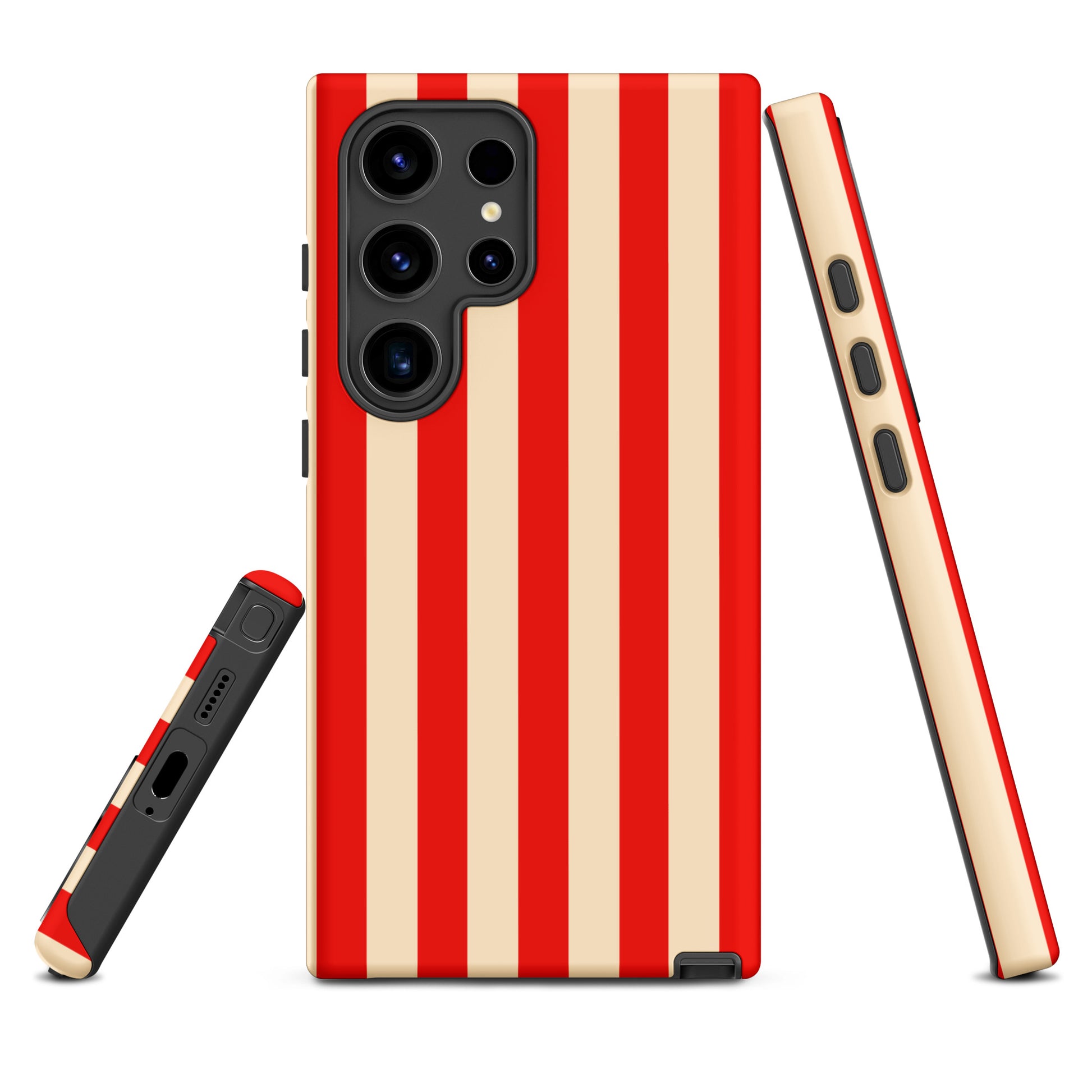 coque samsung rayure rouge et beige